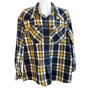 FiveBrother Mens Relaxed Fit Western Flannel Size 2XL Workwear Cowboy Outdoors